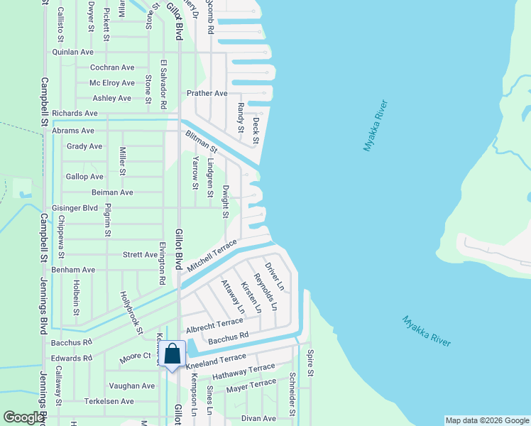 map of restaurants, bars, coffee shops, grocery stores, and more near 12438 Ran Terrace in Port Charlotte