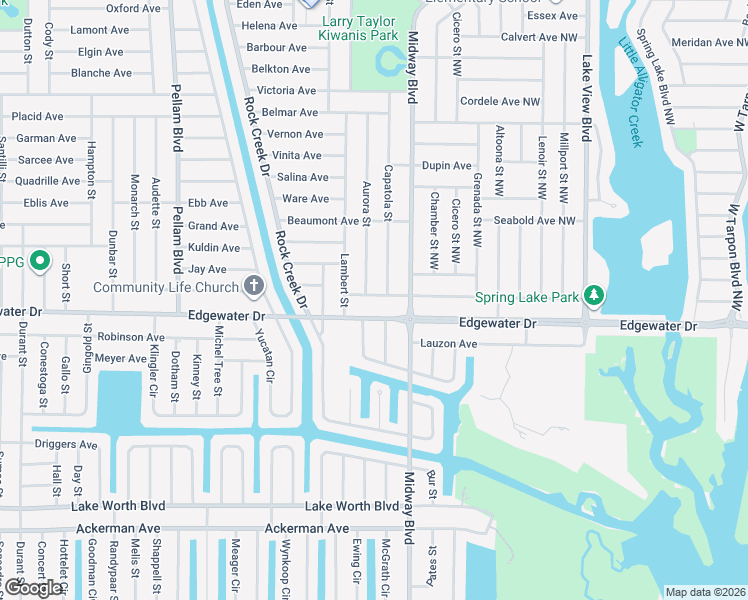 map of restaurants, bars, coffee shops, grocery stores, and more near 1043 Webster Avenue Northwest in Port Charlotte
