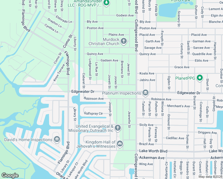 map of restaurants, bars, coffee shops, grocery stores, and more near 17430 Edgewater Drive in Port Charlotte