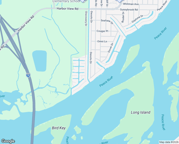 map of restaurants, bars, coffee shops, grocery stores, and more near 3503 Desoto Drive in Punta Gorda