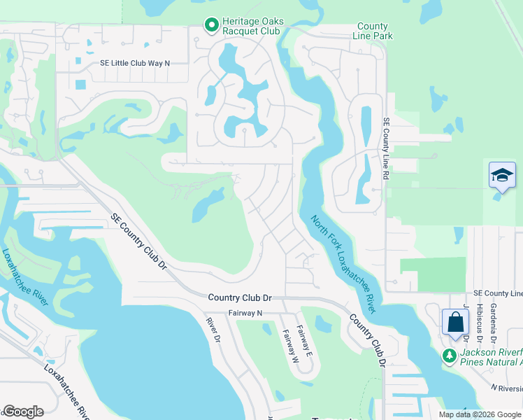 map of restaurants, bars, coffee shops, grocery stores, and more near 3 Southeast Splitrail Circle in Jupiter