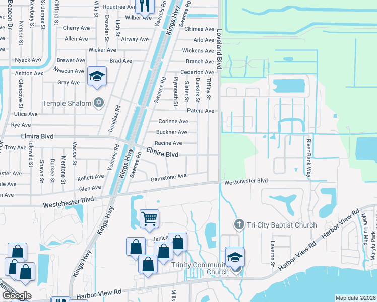 map of restaurants, bars, coffee shops, grocery stores, and more near 23438 Elmira Boulevard in Port Charlotte