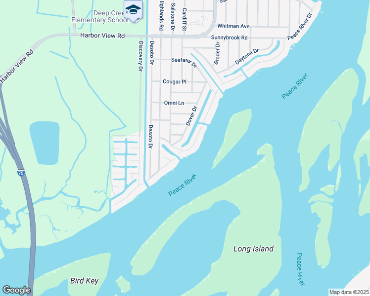 map of restaurants, bars, coffee shops, grocery stores, and more near 3577 Santa Clara Drive in Punta Gorda