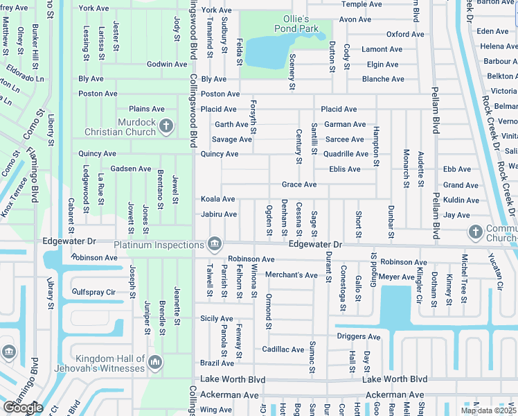 map of restaurants, bars, coffee shops, grocery stores, and more near 3464 Winona Street in Port Charlotte