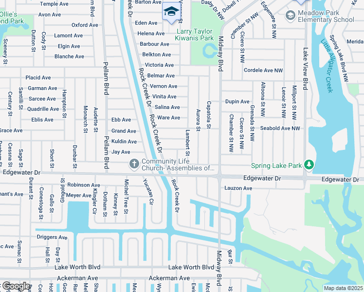 map of restaurants, bars, coffee shops, grocery stores, and more near 1100 Aletha Avenue in Port Charlotte