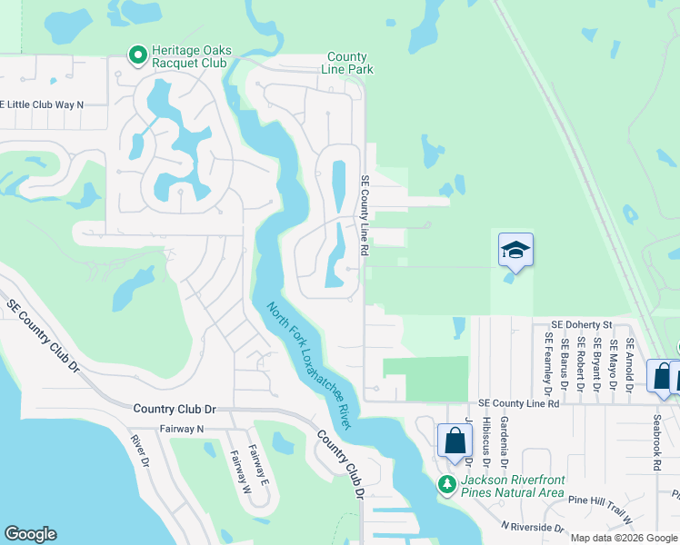 map of restaurants, bars, coffee shops, grocery stores, and more near 10732 Southeast River Ridge Road in Tequesta