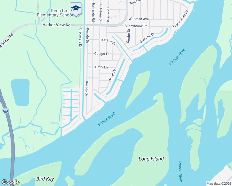 map of restaurants, bars, coffee shops, grocery stores, and more near 3548 Peace River Drive in Punta Gorda