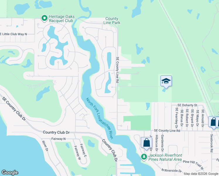 map of restaurants, bars, coffee shops, grocery stores, and more near 10732 Southeast River Ridge Road in Tequesta