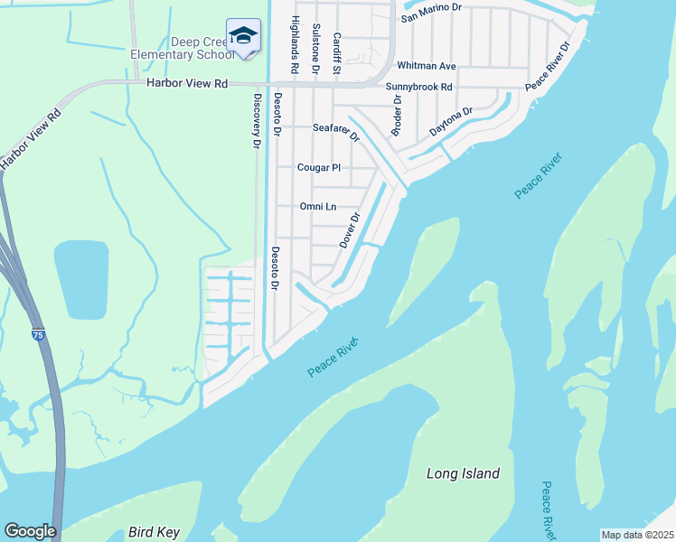 map of restaurants, bars, coffee shops, grocery stores, and more near 3577 Santa Clara Drive in Punta Gorda