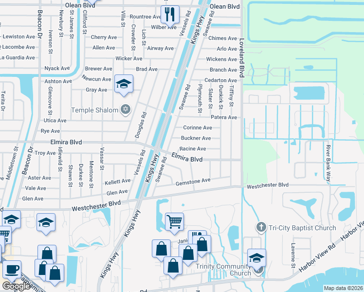 map of restaurants, bars, coffee shops, grocery stores, and more near 23332 Elmira Boulevard in Punta Gorda