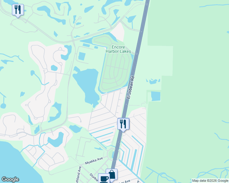map of restaurants, bars, coffee shops, grocery stores, and more near 3500 Rossmere Road in Port Charlotte