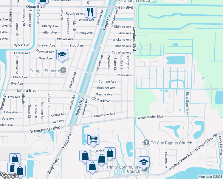 map of restaurants, bars, coffee shops, grocery stores, and more near 23446 Buckner Avenue in Port Charlotte