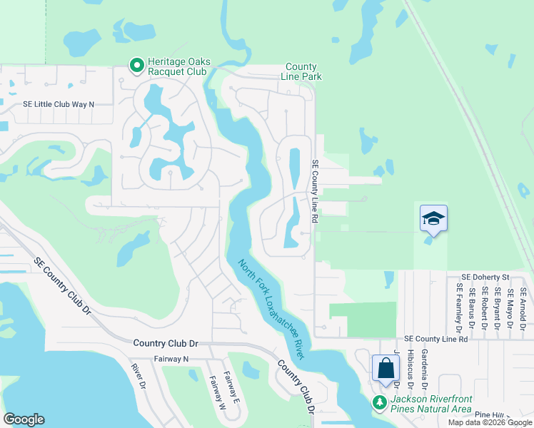 map of restaurants, bars, coffee shops, grocery stores, and more near 18796 Southeast River Ridge Road in Tequesta