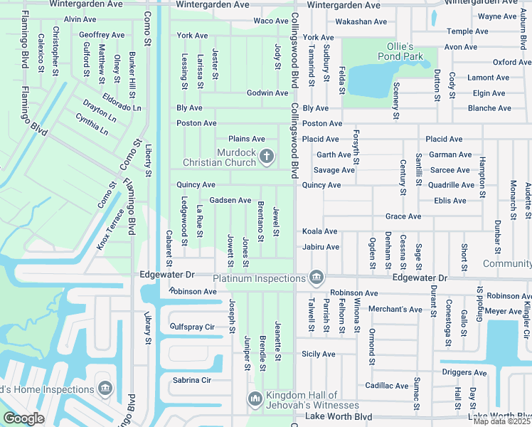 map of restaurants, bars, coffee shops, grocery stores, and more near 3414 Brentano Street in Port Charlotte