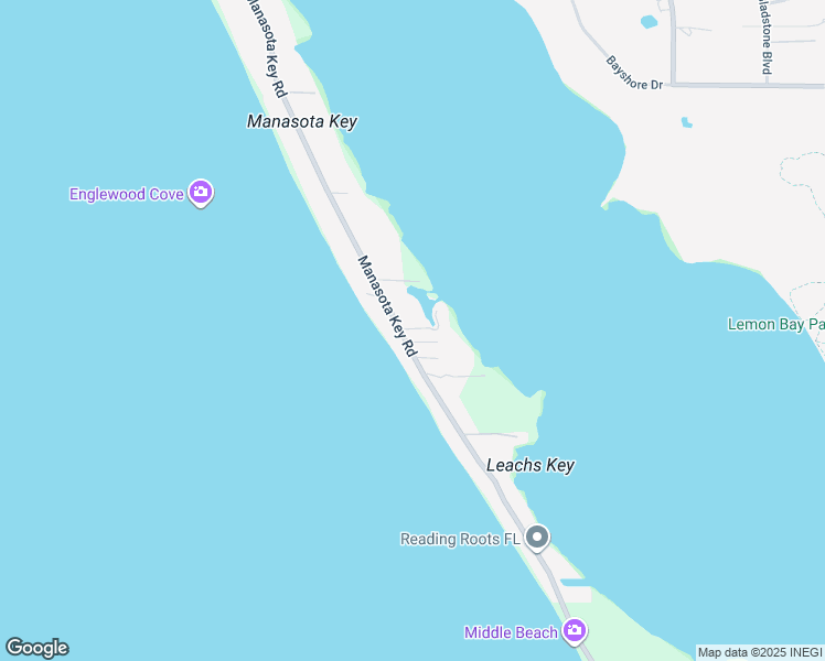 map of restaurants, bars, coffee shops, grocery stores, and more near 7215 Manasota Key Road in Englewood