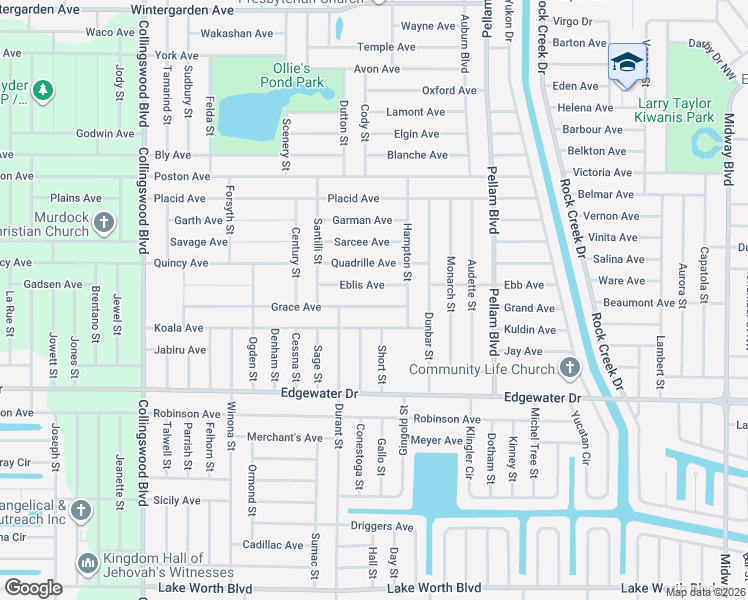 map of restaurants, bars, coffee shops, grocery stores, and more near 18322 Grace Avenue in Port Charlotte