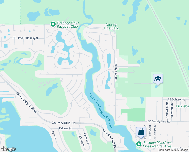 map of restaurants, bars, coffee shops, grocery stores, and more near 18796 Southeast River Ridge Road in Tequesta