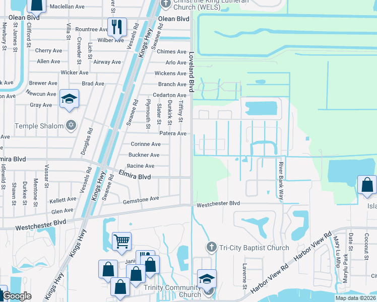 map of restaurants, bars, coffee shops, grocery stores, and more near 3380 Loveland Boulevard in Port Charlotte