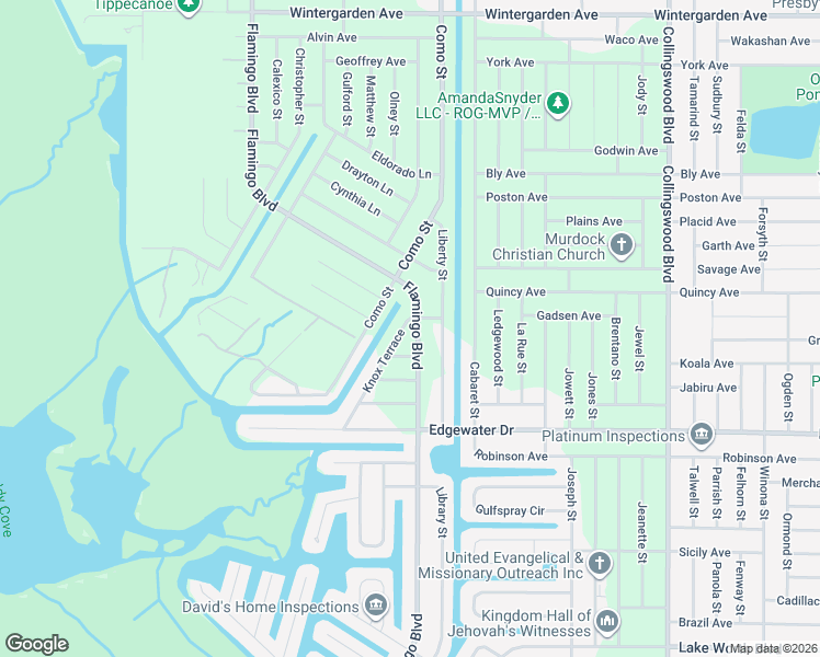 map of restaurants, bars, coffee shops, grocery stores, and more near 3560 Flamingo Boulevard in Port Charlotte