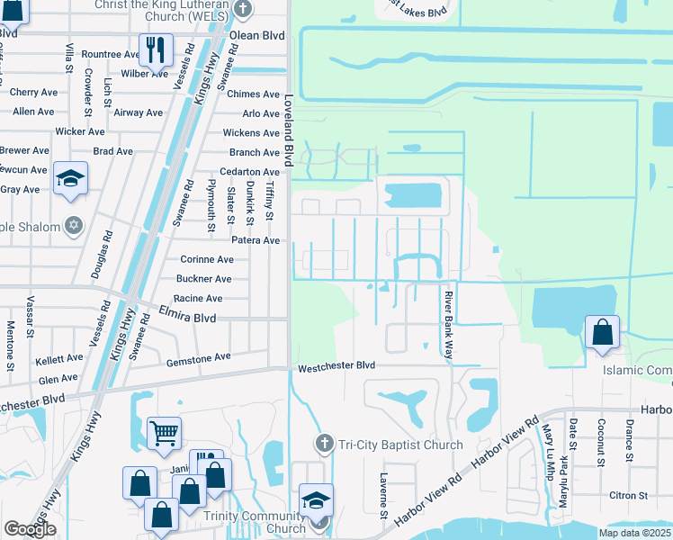 map of restaurants, bars, coffee shops, grocery stores, and more near 3360 Loveland Boulevard in Port Charlotte