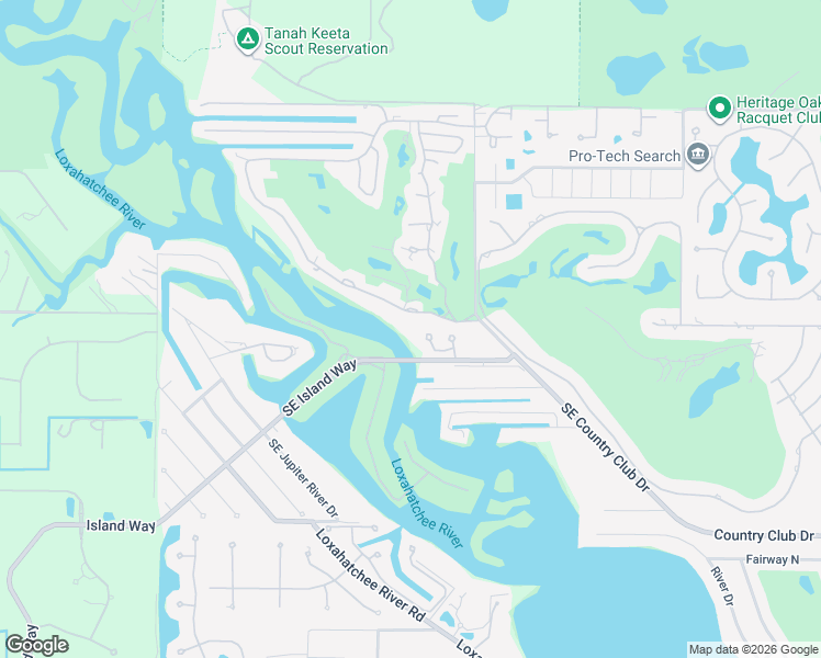 map of restaurants, bars, coffee shops, grocery stores, and more near 18634 Southeast Saint Augustine Way in Tequesta