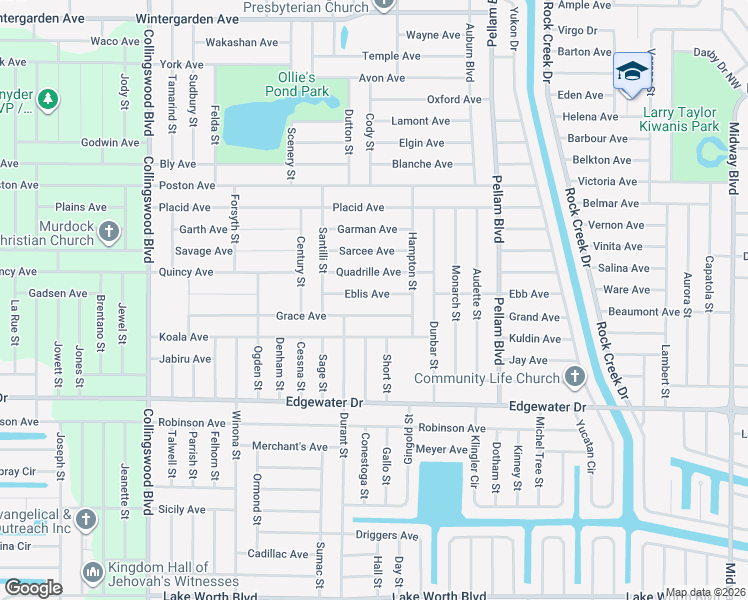 map of restaurants, bars, coffee shops, grocery stores, and more near 18322 Grace Avenue in Port Charlotte