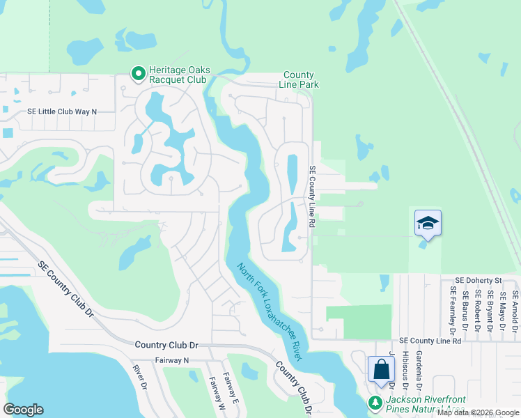 map of restaurants, bars, coffee shops, grocery stores, and more near 18796 Southeast River Ridge Road in Tequesta