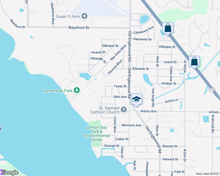 map of restaurants, bars, coffee shops, grocery stores, and more near 870 Ohio Court in Englewood