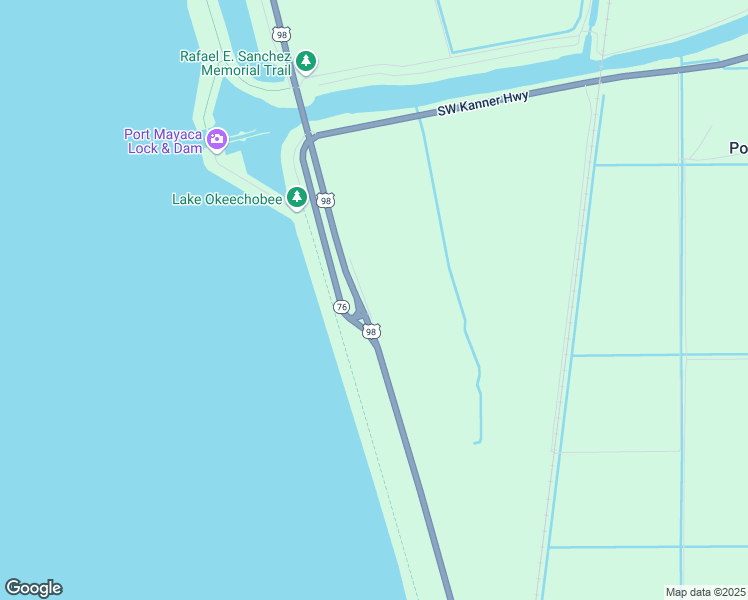 map of restaurants, bars, coffee shops, grocery stores, and more near 18681 Southwest Conners Highway in Canal Point