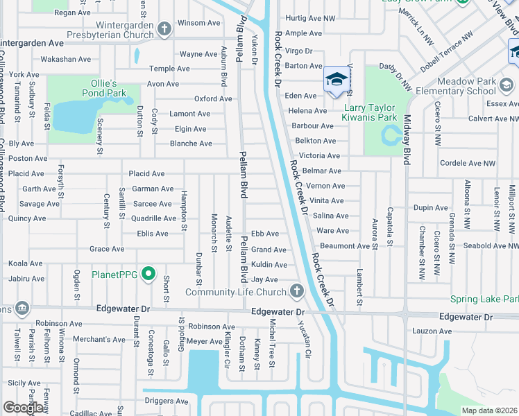map of restaurants, bars, coffee shops, grocery stores, and more near 18520 Quaint Avenue in Port Charlotte