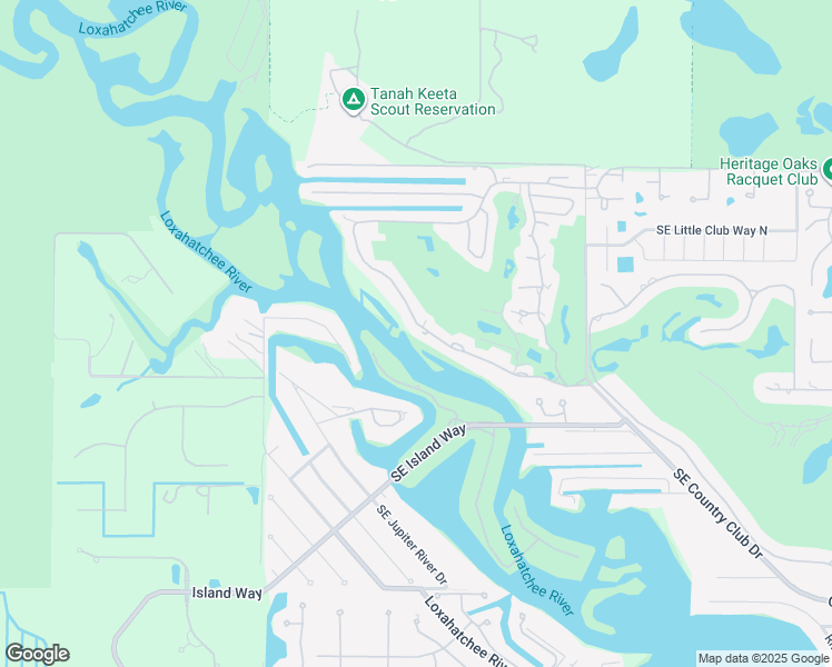 map of restaurants, bars, coffee shops, grocery stores, and more near 9110 Southeast Riverfront Terrace in Jupiter
