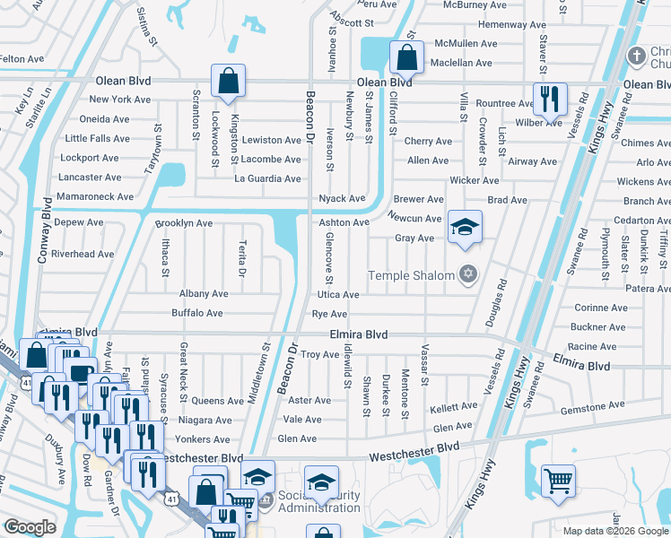 map of restaurants, bars, coffee shops, grocery stores, and more near 3363 Idlewild Street in Punta Gorda
