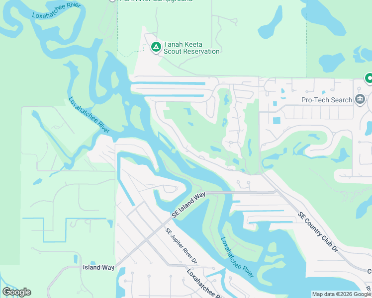 map of restaurants, bars, coffee shops, grocery stores, and more near 8973 Southeast Riverfront Terrace in Tequesta