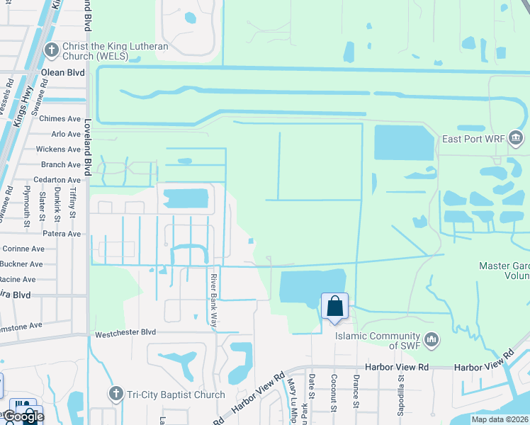 map of restaurants, bars, coffee shops, grocery stores, and more near 3100 Rowland Drive in Port Charlotte