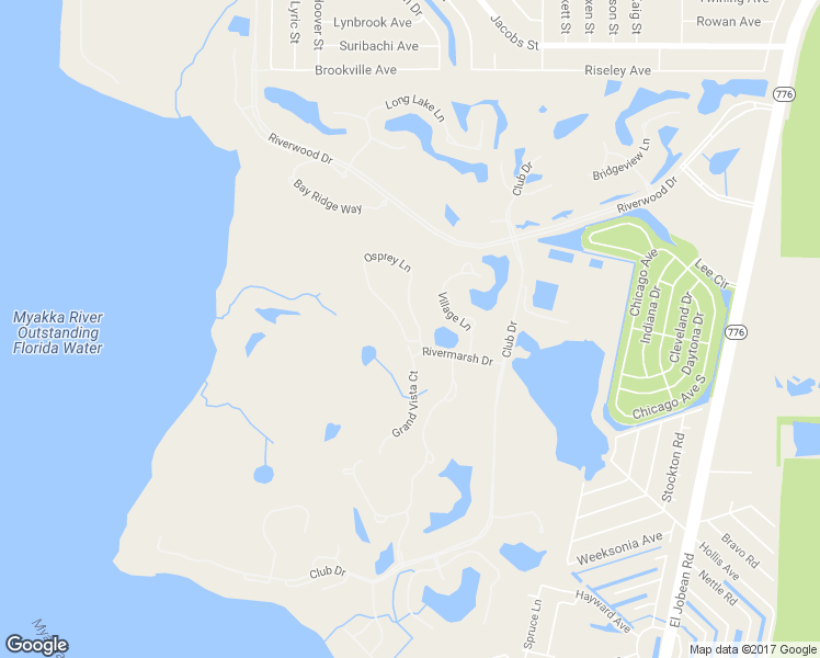 map of restaurants, bars, coffee shops, grocery stores, and more near 3390 Osprey Lane in Port Charlotte