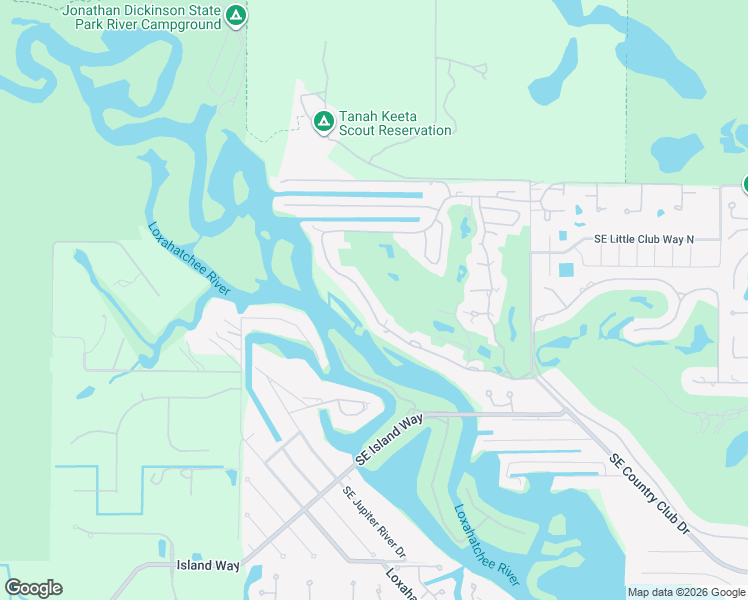 map of restaurants, bars, coffee shops, grocery stores, and more near 8973 Southeast Riverfront Terrace in Tequesta