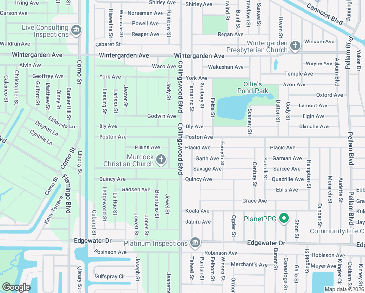map of restaurants, bars, coffee shops, grocery stores, and more near 17529 Poston Avenue in Port Charlotte