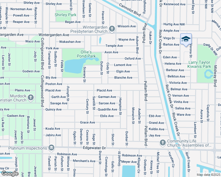 map of restaurants, bars, coffee shops, grocery stores, and more near 18329 Poston Avenue in Port Charlotte