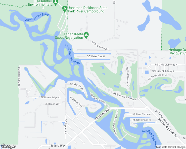 map of restaurants, bars, coffee shops, grocery stores, and more near 8978 Southeast Riverfront Terrace in Jupiter