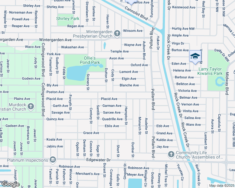 map of restaurants, bars, coffee shops, grocery stores, and more near 18329 Poston Avenue in Port Charlotte