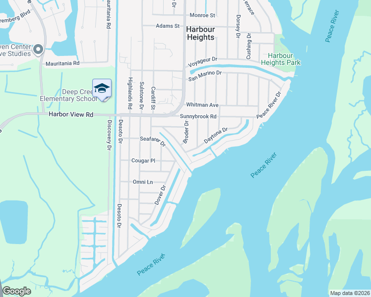 map of restaurants, bars, coffee shops, grocery stores, and more near 3286 Santa Barbara Drive in Punta Gorda