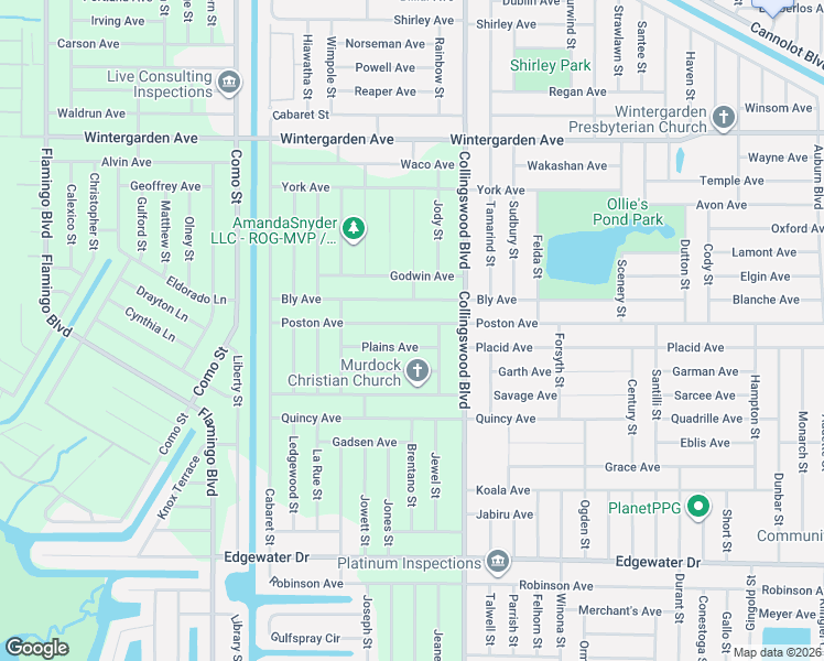 map of restaurants, bars, coffee shops, grocery stores, and more near 17473 Poston Ave in Port Charlotte