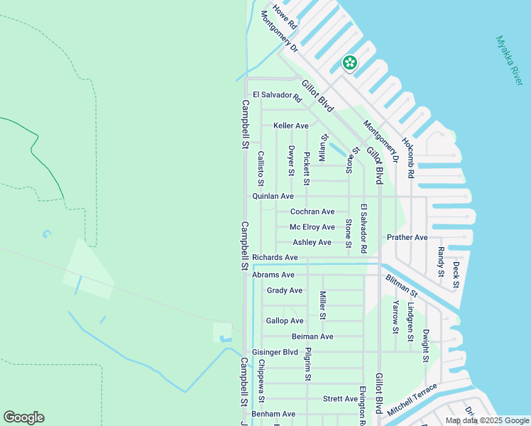 map of restaurants, bars, coffee shops, grocery stores, and more near 3262 Callisto Street in Port Charlotte