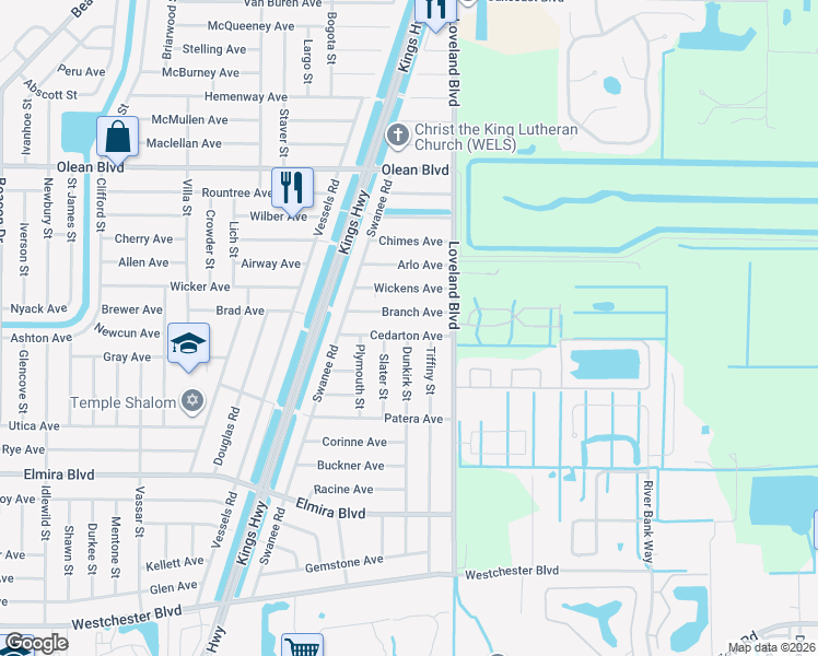 map of restaurants, bars, coffee shops, grocery stores, and more near 23492 Cedarton Avenue in Punta Gorda