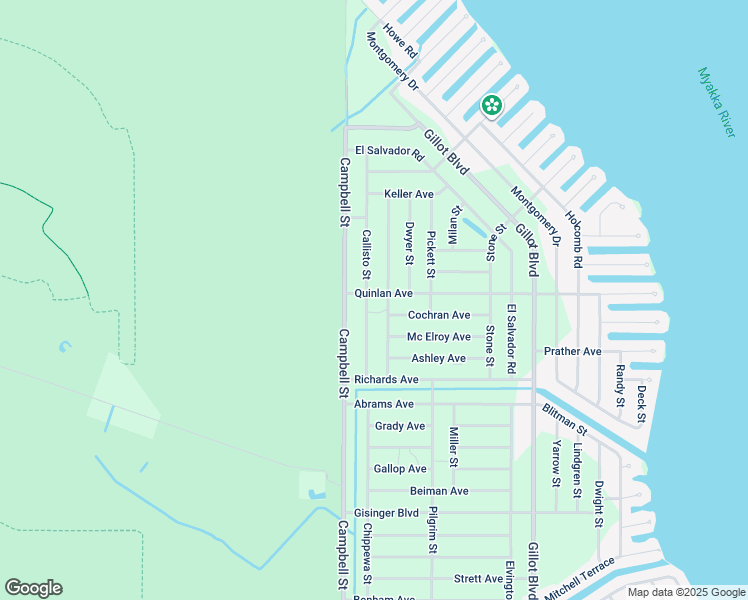 map of restaurants, bars, coffee shops, grocery stores, and more near 3262 Callisto Street in Port Charlotte
