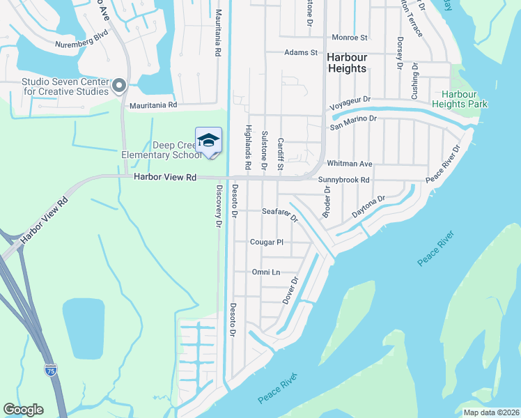 map of restaurants, bars, coffee shops, grocery stores, and more near 3171 Sulstone Drive in Punta Gorda