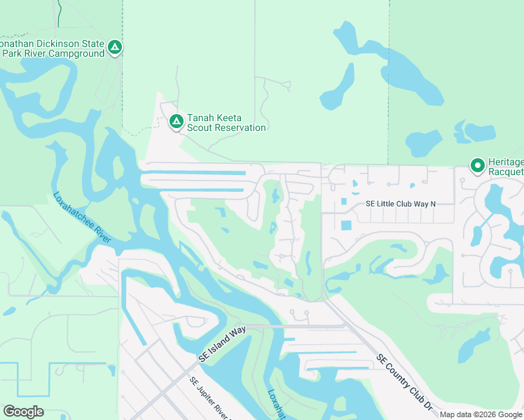 map of restaurants, bars, coffee shops, grocery stores, and more near 18133 Southeast Fairview Circle in Tequesta