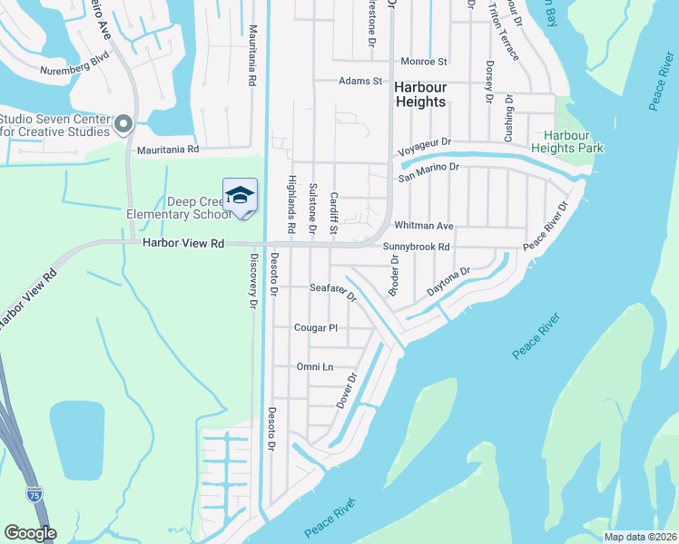 map of restaurants, bars, coffee shops, grocery stores, and more near 27065 Ann Arbor Avenue in Punta Gorda