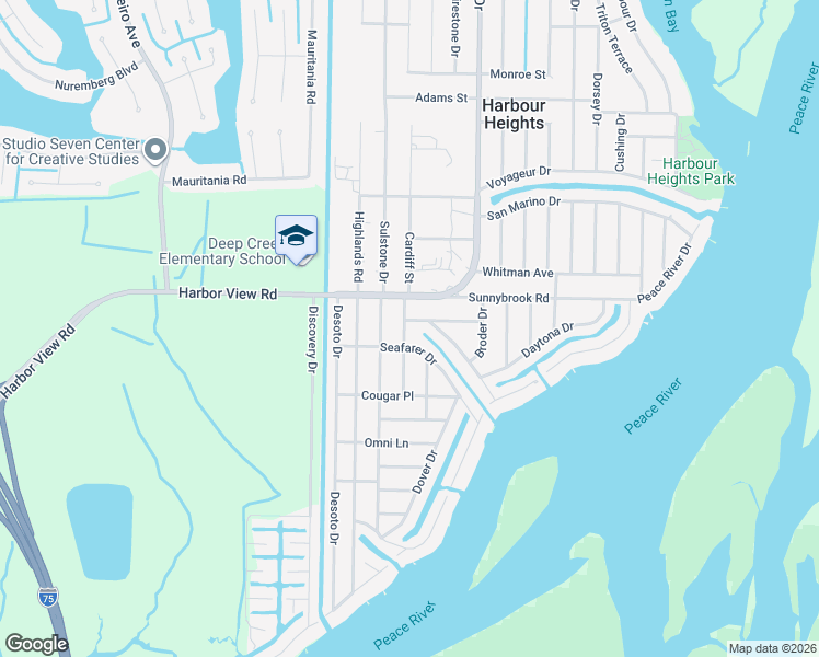 map of restaurants, bars, coffee shops, grocery stores, and more near 27065 Ann Arbor Avenue in Punta Gorda
