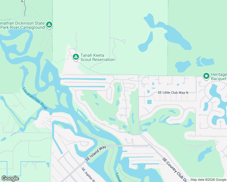 map of restaurants, bars, coffee shops, grocery stores, and more near 18133 Southeast Fairview Circle in Tequesta